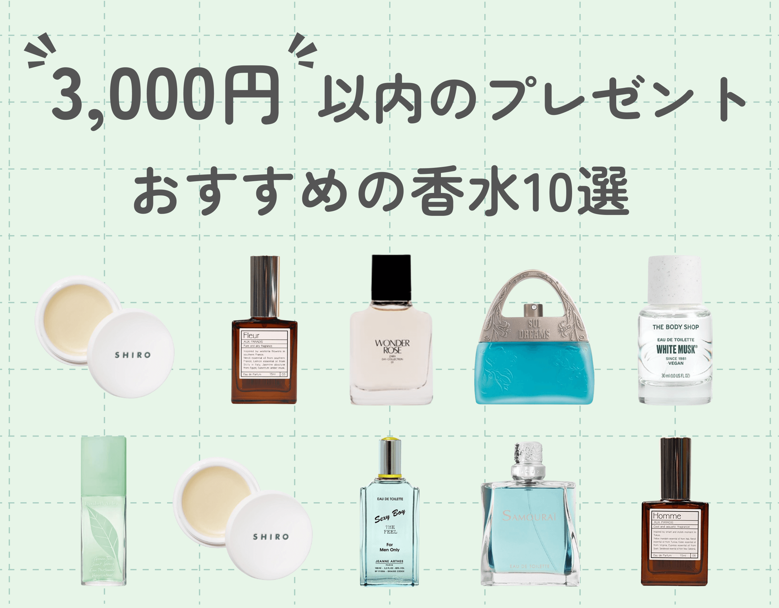 3,000円以内のプレゼントにおすすめの香水10選｜メンズ・レディースそれぞれご紹介