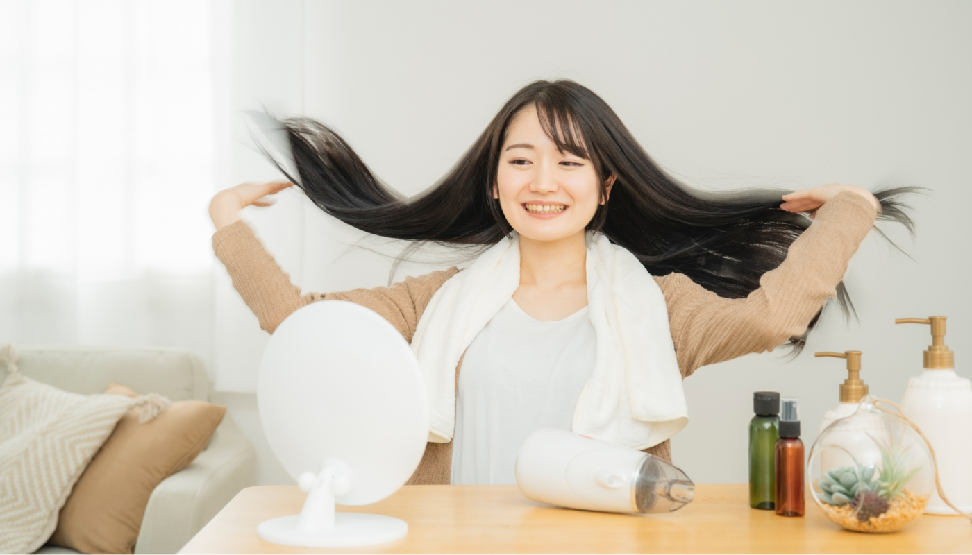 お風呂上りのブロー後に