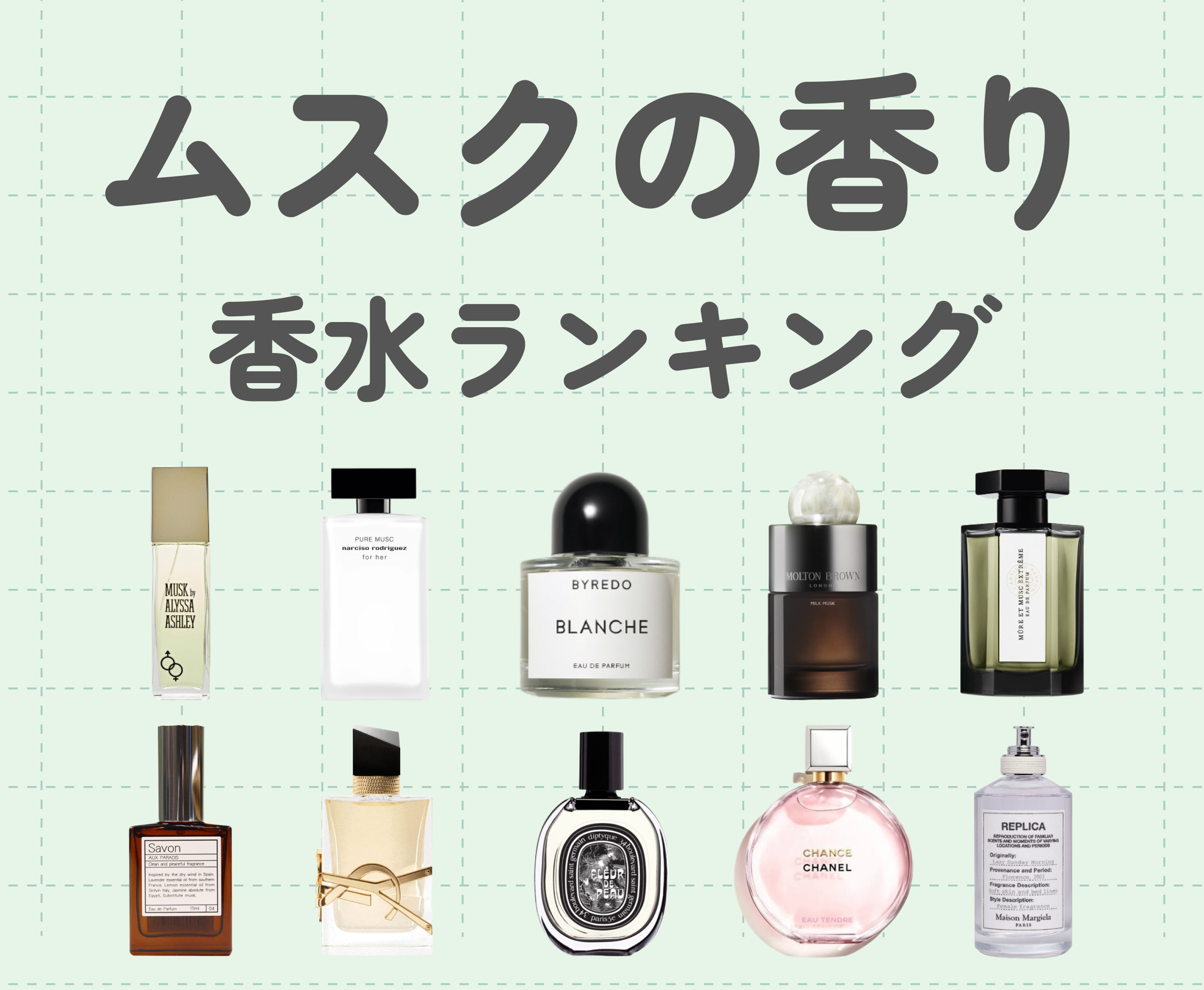 ムスクの魅力：最高にムスクの香りを楽しめる香水ランキングTOP10