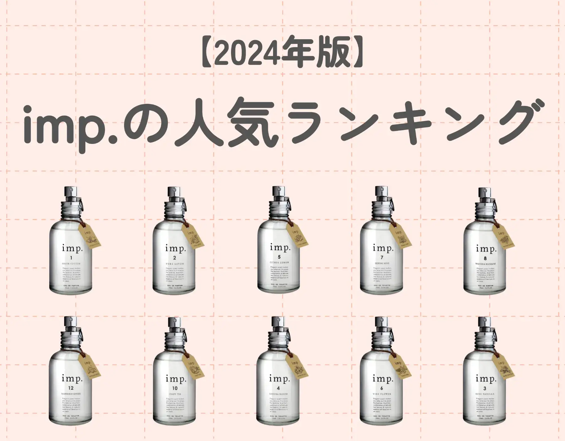 【2024年版】imp.の人気ランキングTOP10｜紅茶をベースとした自然派香水を要チェック！