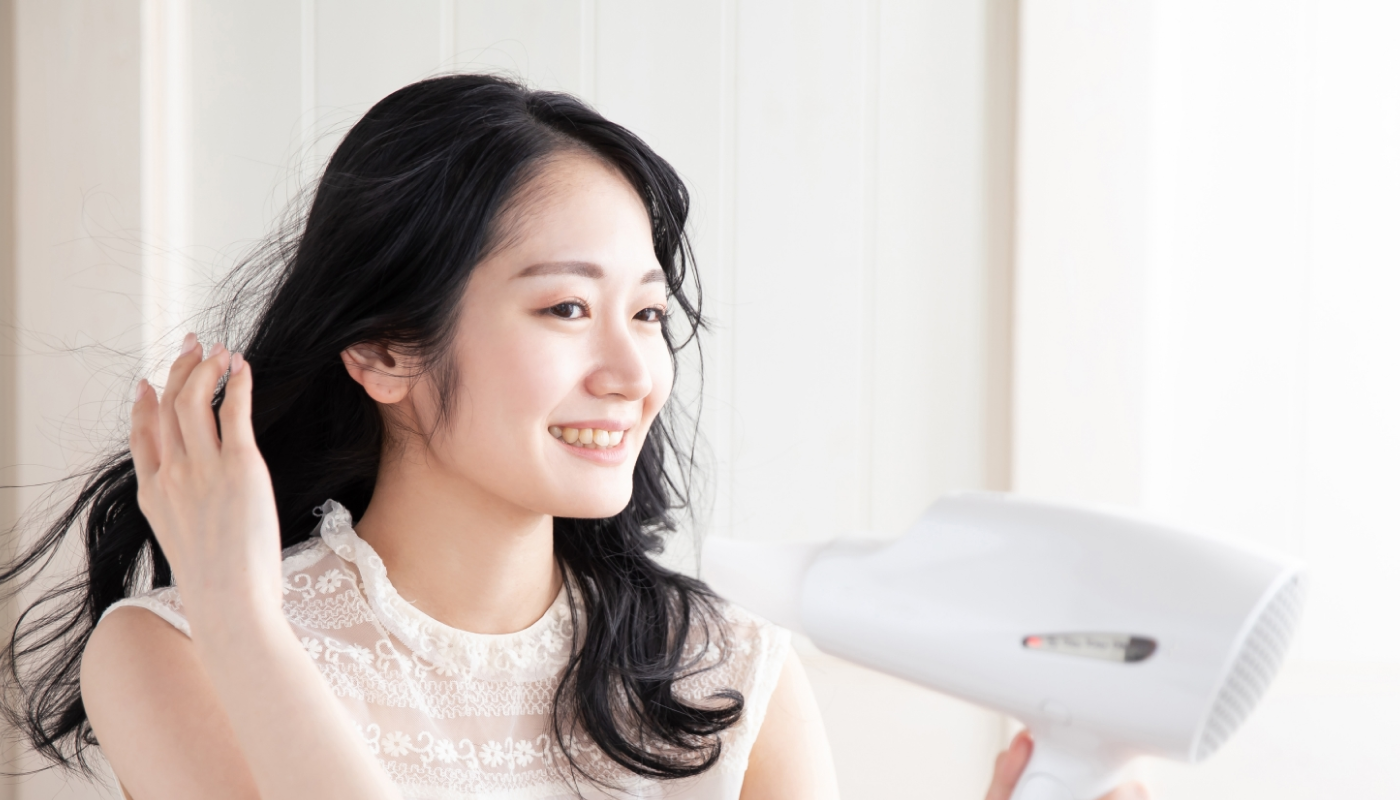 ステップ7.ドライヤーで乾かす