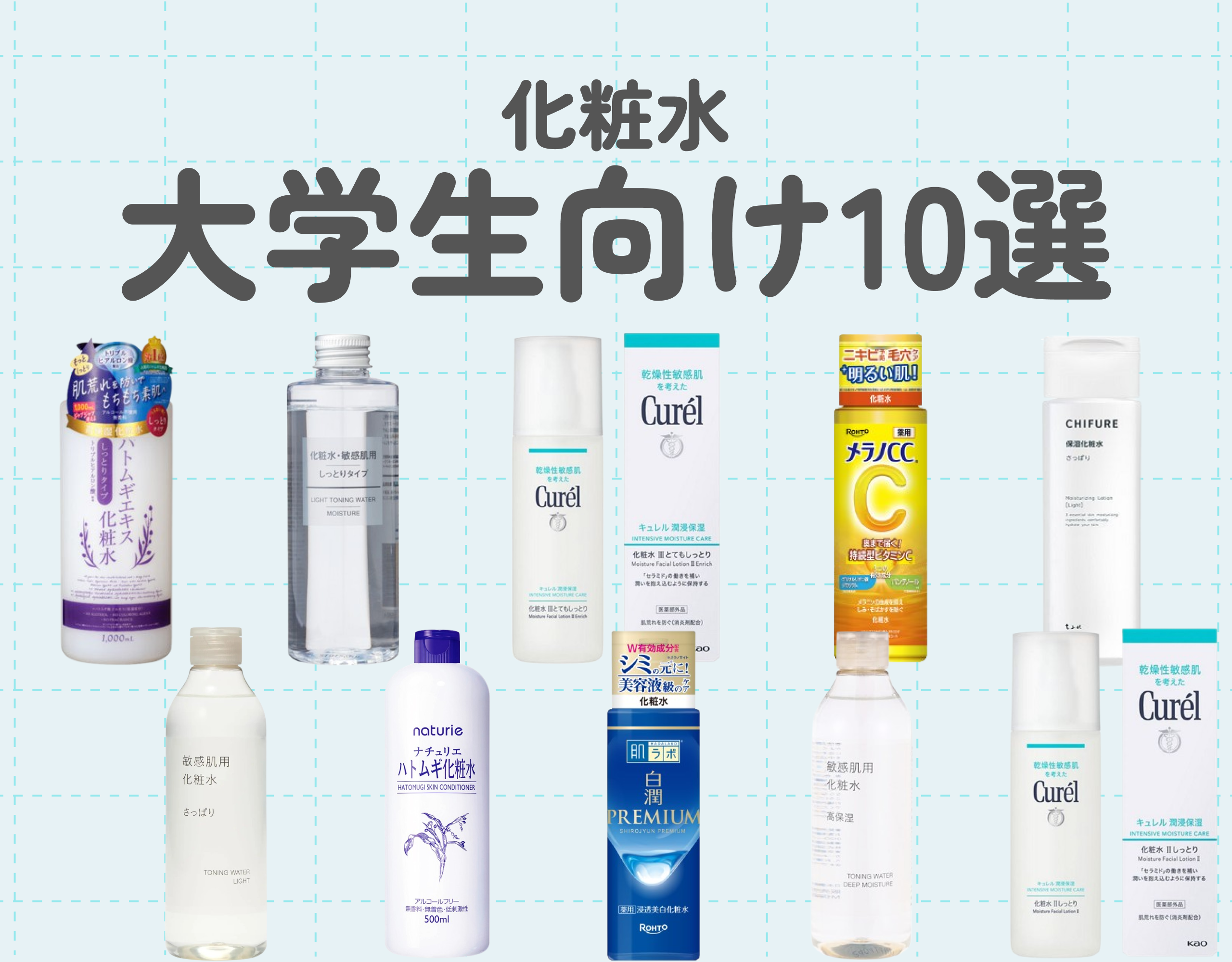 化粧水選びに悩む大学生必見!|初心者向け・コスパ・肌質別で失敗しない選び方